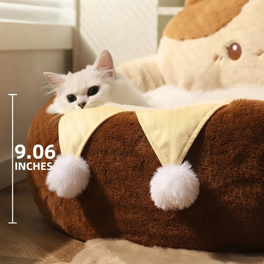 Round Plush Pet Sofa Bed Cushion