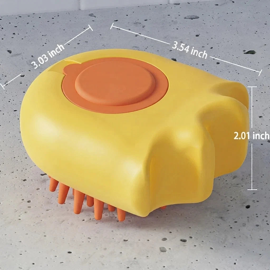 Pet Bath Massage Brush With Shampoo Dispenser