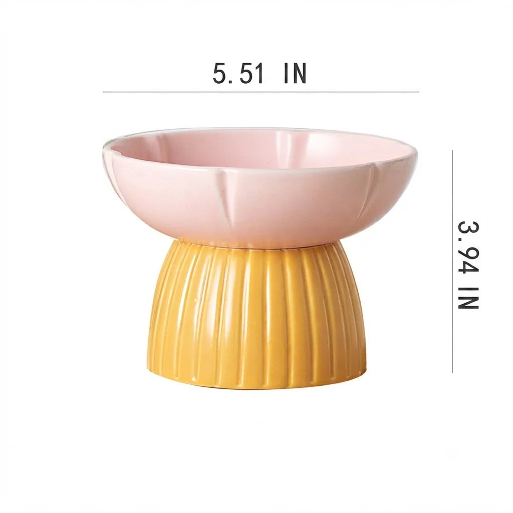 Pet Macarons Candy Color Feeding Ceramic Bowl